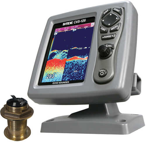 SI-TEX CVS-126 Dual Frequency Color Echo Sounder w/B60 20° Transducer B-60-20-CX