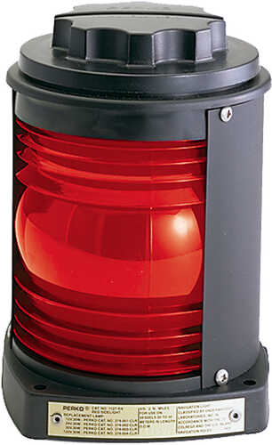 Perko Side Light - Black Plastic, Red Lens