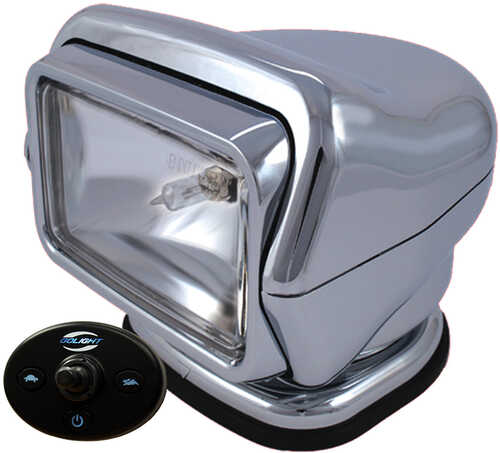 Golight HID Stryker Searchlight w/Wired Dash Remote - Permanent Mount - Chrome