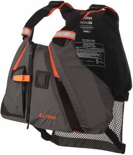 Full Throttle Paddle Sports Dynamic Type III Adult Flotation Vest XL/XXL Orange/Grey