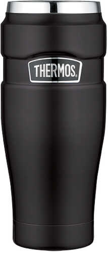 Thermos Stainless King&trade; Vacuum Insulated Travel Tumbler - 16 oz. Steel/Matte Black