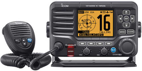 Icom M506 VHF Fixed Mount w/Front Mic, AIS & NMEA 0183/2000; - Black