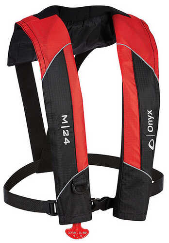 Onyx M-24 Manual Inflatable Life Jacket PFD - Red