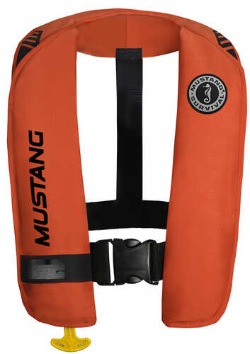 Mustang MIT 100 Inflatable Automatic PFD w/Reflective Tape - Orange/Black