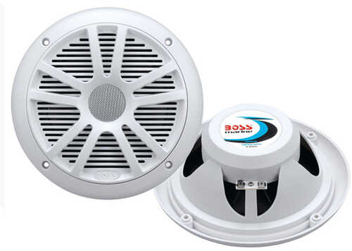 Boss Audio MR6W 6.5" Dual Cone Marine Coaxial Speaker (Pair) - 180W - White