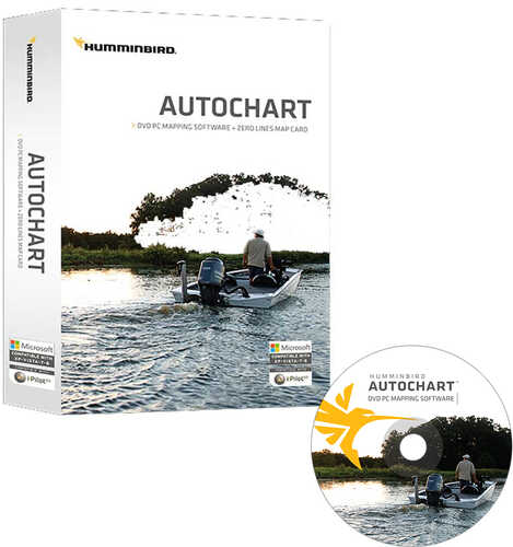 Humminbird Autochart DVD PC Mapping Software w/Zero Lines Map Card
