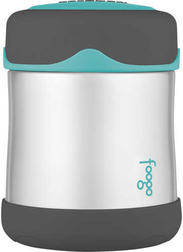 Thermos Foogo; Stainless Steel, Vacuum Insulated Food Jar - Teal/Smoke - 10 oz.