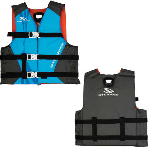 Stearns Antimicrobial Nylon Vest Life Jacket - 30-50lbs - Blue