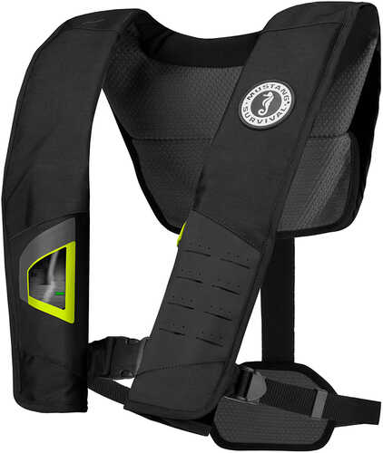 Mustang DLX 38 Deluxe Automatic Inflatable PFD - Black/Fluorescent Yellow-Green