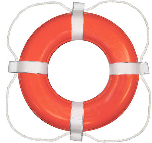 Taylor Made Foam Ring Buoy - 24 in. - Orange w/White Rope