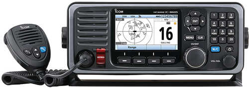 Icom M605 Fixed Mount 25W VHF w/Color Display, AIS & Rear Mic Connector