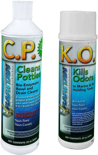 Raritan Potty Pack w/K.O. Kills Odors &amp; C.P. Cleans Potties - 1 of Each - 22oz Bottles