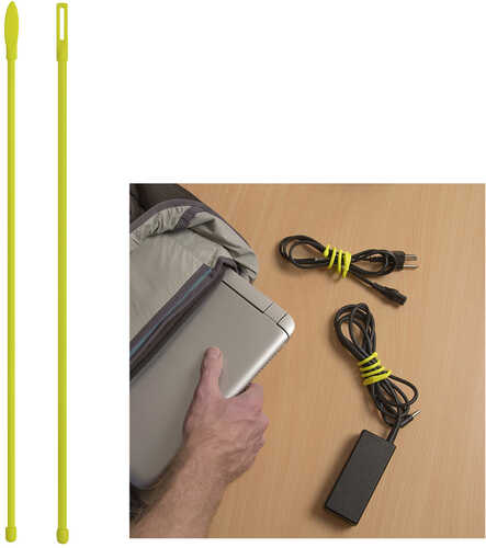 Nite Ize Gear Tie; Cordable&trade; Twist - 18" Neon Yellow 2-Pack