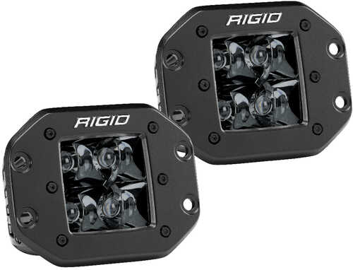 RIGID Industries D-Series PRO Flush Mount - Spot LED Midnight Edition Pair Black