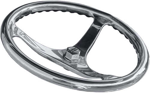 Edson 13" SS ComfortGrip PowerWheel Steering Wheel - Polished - Fits 3/4" Tapered Shaft