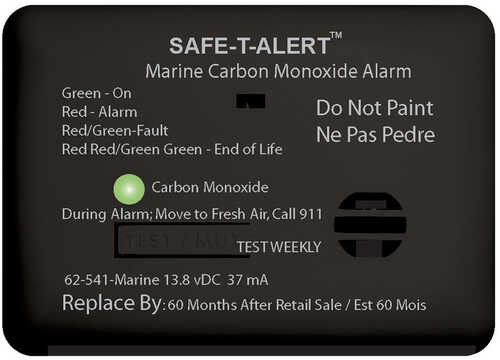 Safe-T-Alert 62 Series Carbon Monoxide Alarm - 12V 62-541-Marine Surface Mount Black