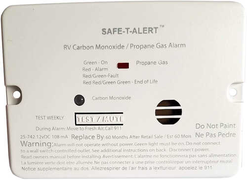 Safe-T-Alert Combo Carbon Monoxide Propane Alarm - Surface Mount - Mini - White