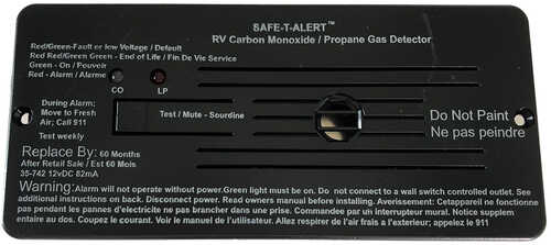 Safe-T-Alert Combo Carbon Monoxide Propane Alarms Flush Mount - Black