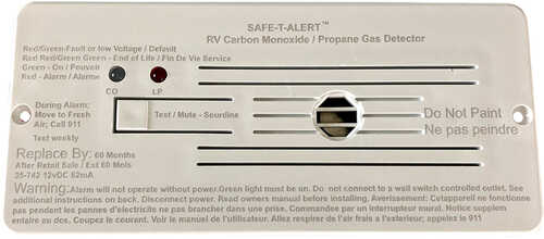 Safe-T-Alert Combo Carbon Monoxide Propane Alarms Flush Mount - White