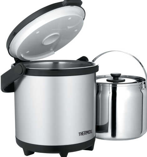Thermos Cook &amp; Carry System - Stainless Steel/Black - 4.7 Qt