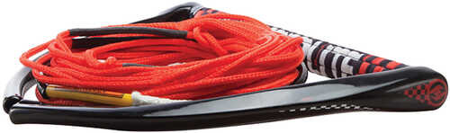 Hyperlite 75&#39; Rope w/Chamois Handle Fuse Mainline Combo - Red 5 Section 15"