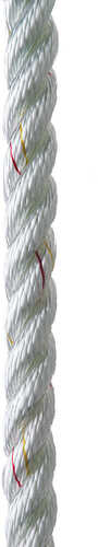 New England Ropes 5/8" X 35&#39; Premium Nylon 3 Strand Dock Line - White w/Tracer
