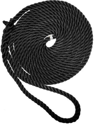 New England Ropes 5/8" X 50' Premium Nylon 3 Strand Dock Line - Black