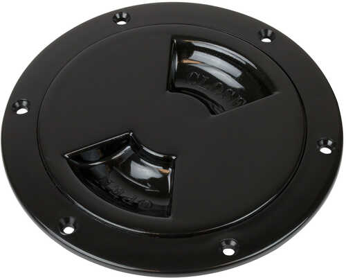 Sea-Dog Quarter-Turn Smooth Deck Plate w/Internal Collar - Black - 4"