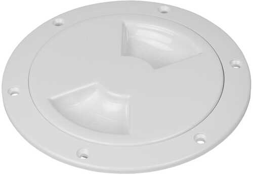 Sea-Dog Quarter-Turn Smooth Deck Plate w/Internal Collar - White - 5"