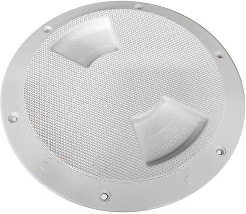 Sea-Dog Quarter-Turn Textured Deck Plate w/Internal Collar - White - 6"