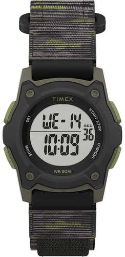 Timex Kid's Digital 35mm Watch - Green Camo with Fastwrap Strap
