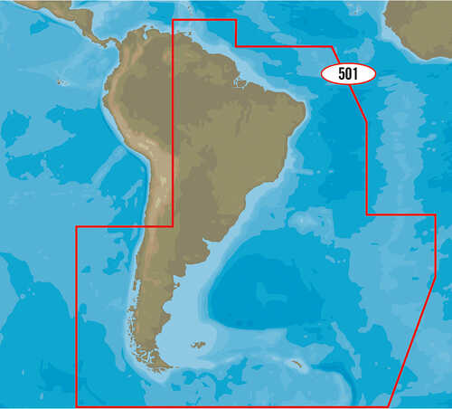 C-MAP 4D SA-D501 Gulf of Paria to Cape Horn
