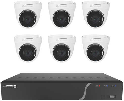 Speco 8 Channel NVR Kit w/6 Outdoor IR 5MP Cameras 2.8mm Fixed Lens - 2TB