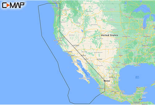 C-MAP M-NA-Y206-MS West Coast &amp; Baja California REVEAL&trade; Coastal Chart - Does NOT contain Hawaii