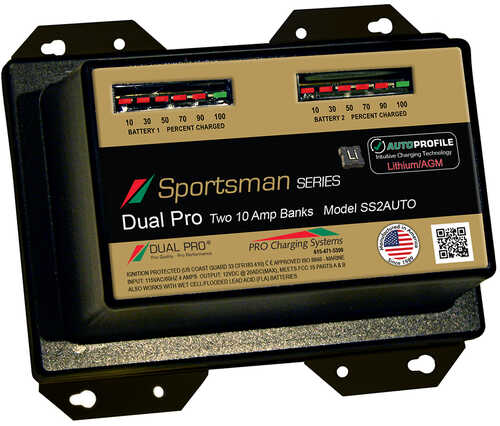 Dual Pro Ss2 Auto 10a - 2-bank Lithium/agm Battery Charger