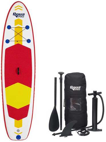 Aqua Leisure 10' Inflatable Stand-Up Paddleboard Drop Stitch w/Oversized Backpack f/Board &amp Accessories