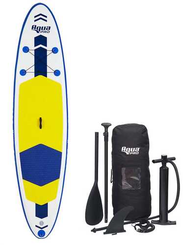 Aqua Leisure 10.6&#39; Inflatable Stand-Up Paddleboard Drop Stitch w/Oversized Backpack f/Board &amp; Accessories