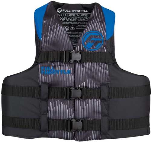 Full Throttle Adult Nylon Life Jacket - S/m - Blue/black