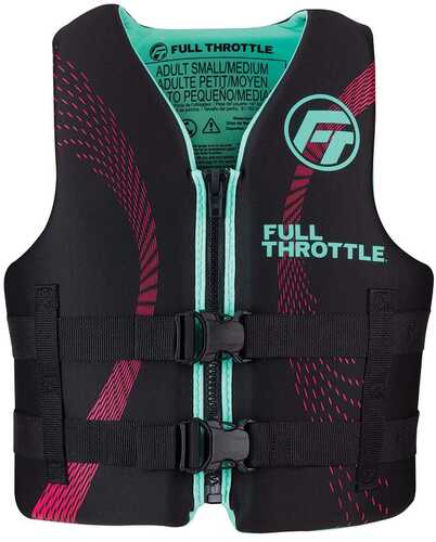 Full Throttle Adult Rapid-dry Life Jacket - S/m - Aqua/black