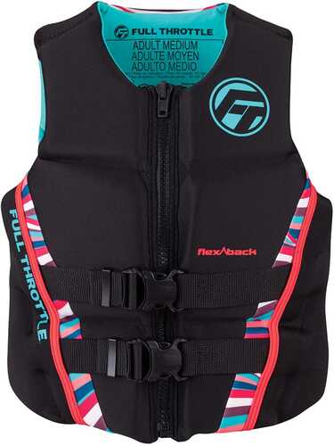 Full Throttle Women's Rapid-dry Flex-back Life Jacket - Xs Pink/black