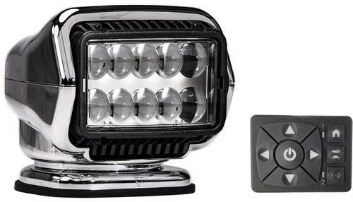 Golight Stryker Series Permanent Mount Chrome 12V LED w/Hard Wired Dash Remote