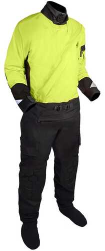 Mustang Sentinel™ Series Water Rescue Dry Suit - Fluorescent Yellow Green/black - 3xl Short