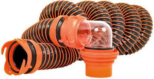 Camco Rhinoextreme 15' Sewer Hose Kit With Swivel Fitting 4 In 1 Elbow Caps