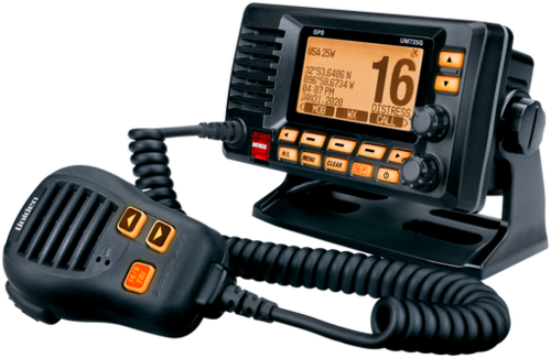 Uniden Um725 Fixed Mount Vhf With Gps  bluetooth - Black