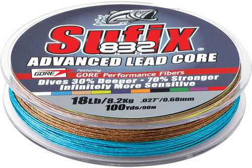 Sufix 832 Advanced Lead Core - 18lb - 10-color Metered - 100 Yds