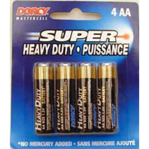 Dorcy Mastercell Batteries AA Heavy-Duty 4/Pack
