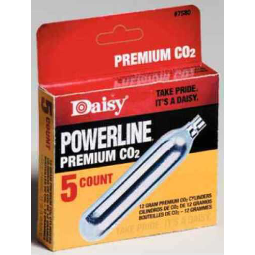 Daisy Model 7580 Powerline CO2 Cylinders 12 Grams 5 Per Box