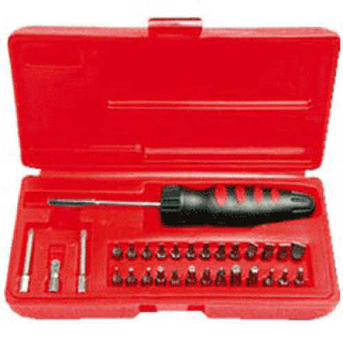 Professional Screwdriver Set 31 Pieces: Soft Grip Handle Driver With Magnetic End, Assortment Of 28 Bits & Socket adapte