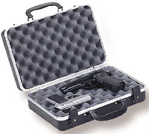 Doskosport DLX Two Pistol Case 14.13" X 10" X 4.38" outer Durable, Full Length Piano Hinge - Key Lockable latches For sa