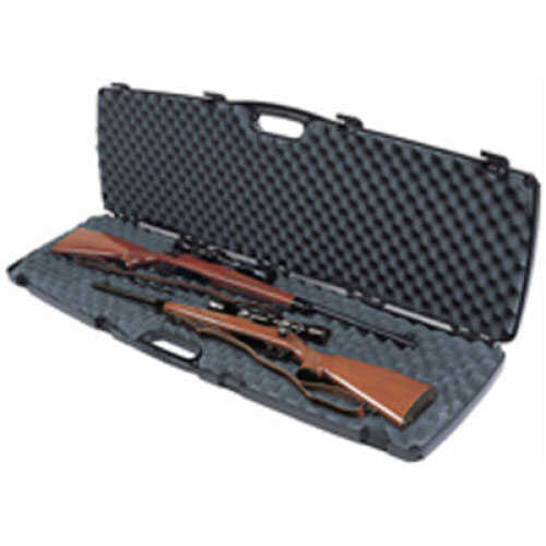 Se Double Scoped Rifle/Shotgun Case 52.2" X 15.97" X 4" outer Contoured recesSed latches - Padlock tabs 2 Pack